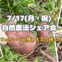 【平塚・伊勢原】自然農法シェア会・大豆種まき＆じゃがいも収穫