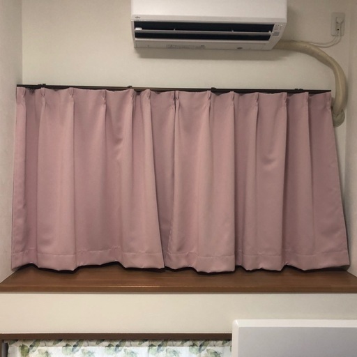1級遮光カーテン\u0026レースカーテン 幅100×丈90cm 4枚1組 ピンク