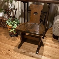昭和レトロ　木製 アンティークチェア 