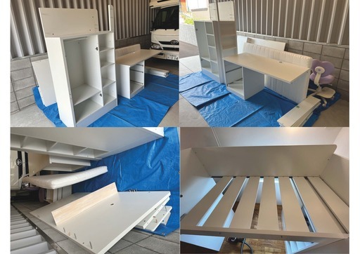 ★★★札幌市豊平区★IKEA★収納＆机付きロフトベッド★SMASTAD★椅子セット★直接引き取りのみ★★★