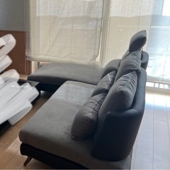 ニトリ　布張りカウチソファ＋別売りヘッドレスト