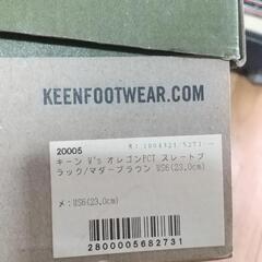  レディースKEENレザートレッキングシューズ (試し履きOK)の画像