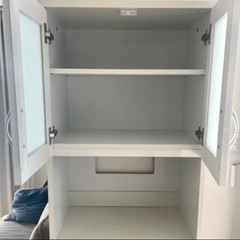 【組立済み】引出しレンジ台付き食器棚の画像