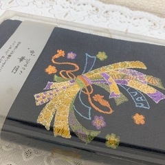 ふろしき 華月 ちりめんの刺繍  45㎝×45㎝の画像