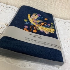 ふろしき 華月 ちりめんの刺繍  45㎝×45㎝の画像