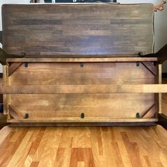 RUSTIC　Karumoku　2人掛け　ダイニングベンチ　チェア　木製　カントリー調　アンティークの画像