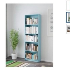 錦糸町にて今週までIKEA FINNBYターコイズブルー本棚シェルフあげます