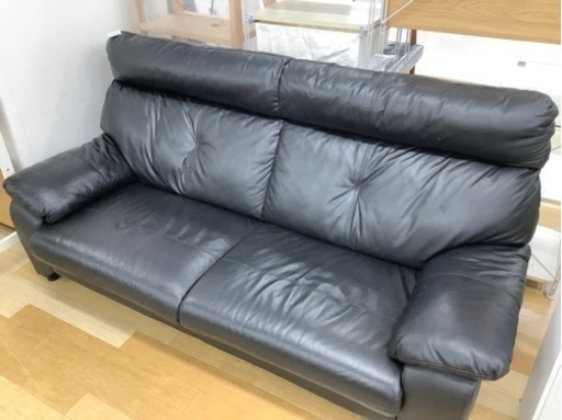 YAMADA　3人掛けソファ　本革　【トレファクラパーク岸和田】