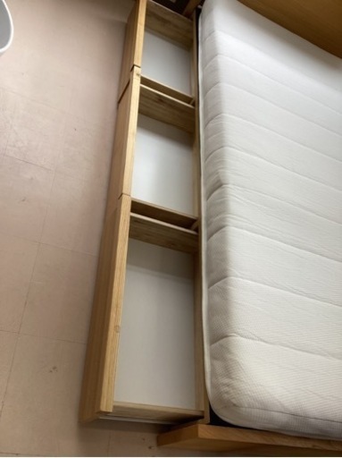 美原店　シングルベッド　収納　引き出し付き
