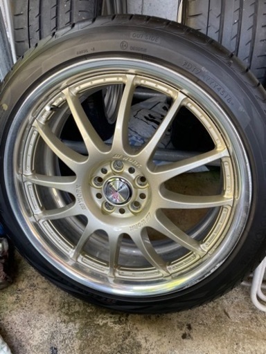 work xsa 02c ゴールド  225/40/18 7.5j＋55