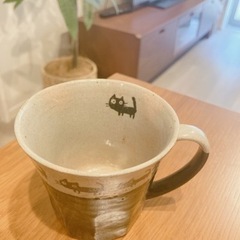 へたうま猫のイラスト・コップの画像