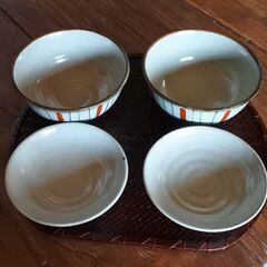 景春窯　ドンブリ　（＋箸置き４個）の画像