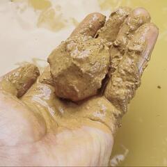 【陶芸,土壁,竈】粘土 (黄色と灰色の粘土質の土)　 陶芸、釜戸づくり、古民家の土壁修復にいかがでしょうか？【無料】※常時受付中ですの画像