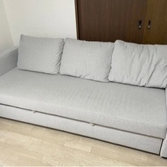 ✨3人用布張りソファベッド(ノアーク２ GY) ニトリ✨??