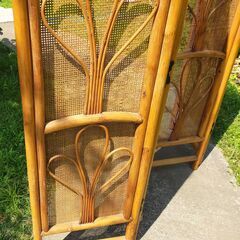 パーテーション（籐製）和風アジアンの画像