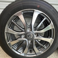 N-BOXカスタム純正アルミホイール4本セット　タイヤ付き　155/65R14の画像
