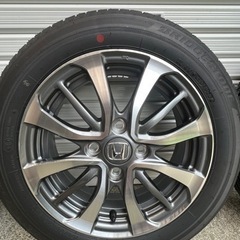 N-BOXカスタム純正アルミホイール4本セット　タイヤ付き　155/65R14の画像