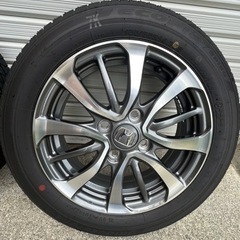N-BOXカスタム純正アルミホイール4本セット　タイヤ付き　155/65R14の画像