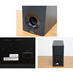 【ヤ取】≪W1090ジ≫ 音出しOK DENON/デノン サウンドバー＆ワイヤレス・サブウーハー DHT-S316 2018年製 ARC/Bluetooth対応 音響機器/オーディオ機器 の画像