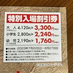 ハワイアンズ入場割引券 2枚セットの画像