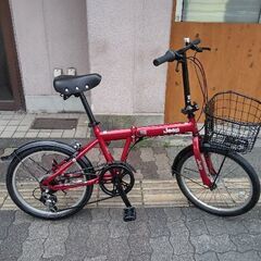 Jeep[ジープ]20吋 折り畳み自転車 外装6段/レッドxブラック