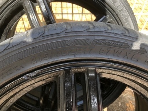 4本で1万円 17インチ.7J.インセット45 4h pcd100 汎用ホイール