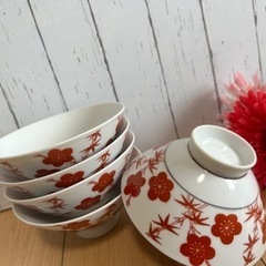 お値下げ‼️⭐︎ ご飯茶碗　梅⭐︎1枚50円の画像