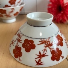 お値下げ‼️⭐︎ ご飯茶碗　梅⭐︎1枚50円の画像