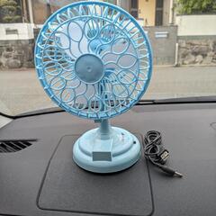 車載用に扇風機(USB.乾電池対応)の画像