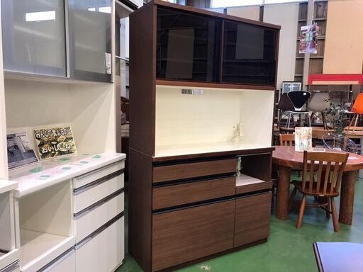 【愛品館八千代店】河口家具製作所　スライド扉キッチンボード　メイト
