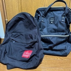 【お取引終了】黒のリュック2個  Manhattan Porta...
