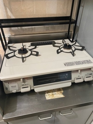【ガスホース70cm付】据置型 都市ガス 天然ガス 2口  リンナイ ガステーブル RT64JH7S2-CL 東京ガス 13A 左大バーナー 左強火 クリームベージュ ガスレンジ ガス台