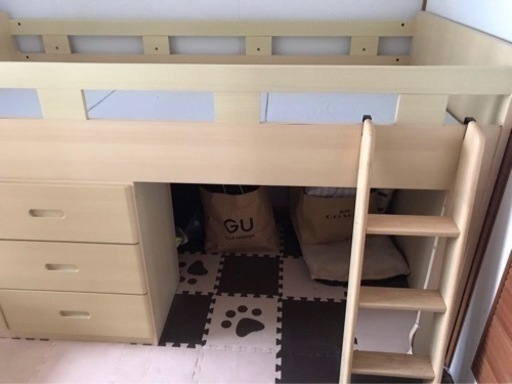 子供用ベッド3段引出し付