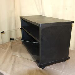 【紋別市発】小型テレビ台　ハヤミ工産　20V～28V型対応テレビ台 TV-SP640　幅64.4 × 奥行29.6 × 高さ37.7cm　ブラック　小型家具　中古品の画像