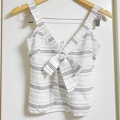 正規品 シャネル 夏服 リボン ノースリーブ  カットソー  キ...