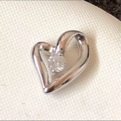 silverダイヤモンドネックレストップ