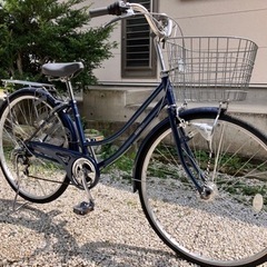481、ママチャリ27インチブルー