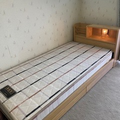 【お話中です】収納付きシングルベッド
