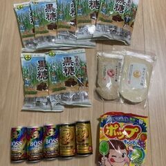 黒糖　塩　缶コーヒー　など