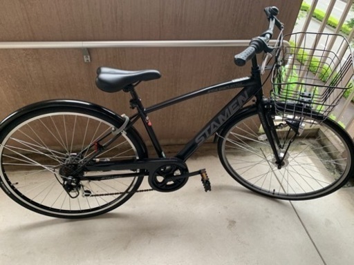 STAMEN・アクティブスポーツバイク  27インチ自転車  ブラック  シマノ6段変速