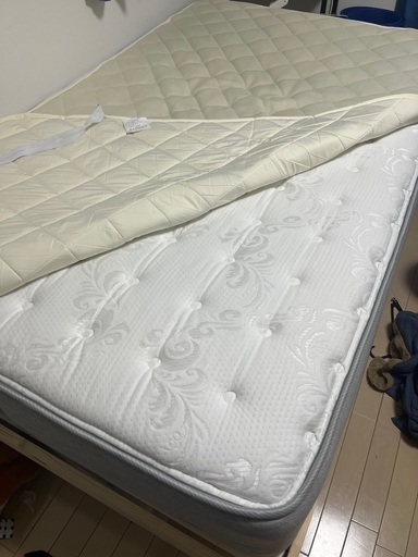 セミダブルベッド　Nスリープ　comfortCF1 ニトリマットレス　ベッド足組付き
