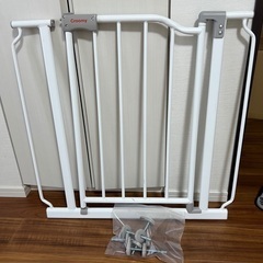 【無料】ベビーゲート(拡張付き) ホワイト 69-90cm