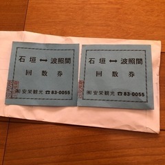 石垣⇔波照間　往復チケット　【受取先決まりました】