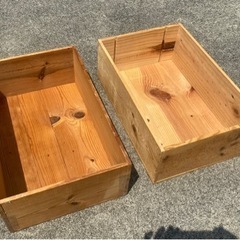 ワイン用木箱　2個セット　中古　処分品の画像