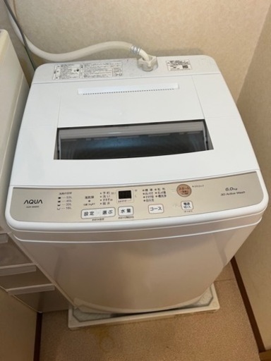 AQUA AQW-S6M(W) 洗濯機　6kg