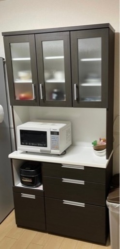 ニトリ食器棚　キッチンボード　ブラウン