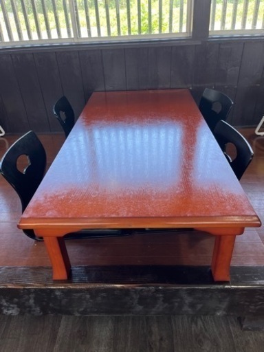 お座敷テーブル　座椅子セット✖️４