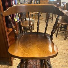 飛騨産業 キツツキマーク カウンターチェア 回転チェア ウィンザー