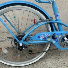 新品✨未使用　子供用自転車 24インチ　シマノ6段変速　ブルー  の画像