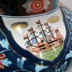 伝統工芸 有田焼 金龍窯 博山作 飾り壷 1,170㎜ 染錦 【骨董品買取アールワン田川】の画像